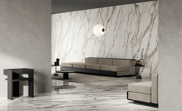 novabell marble look porcelain tile for livingroom