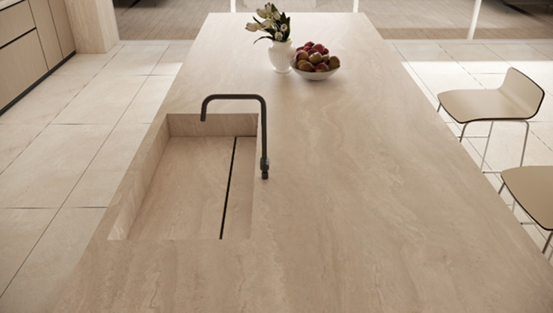 travertine slab for kitchen